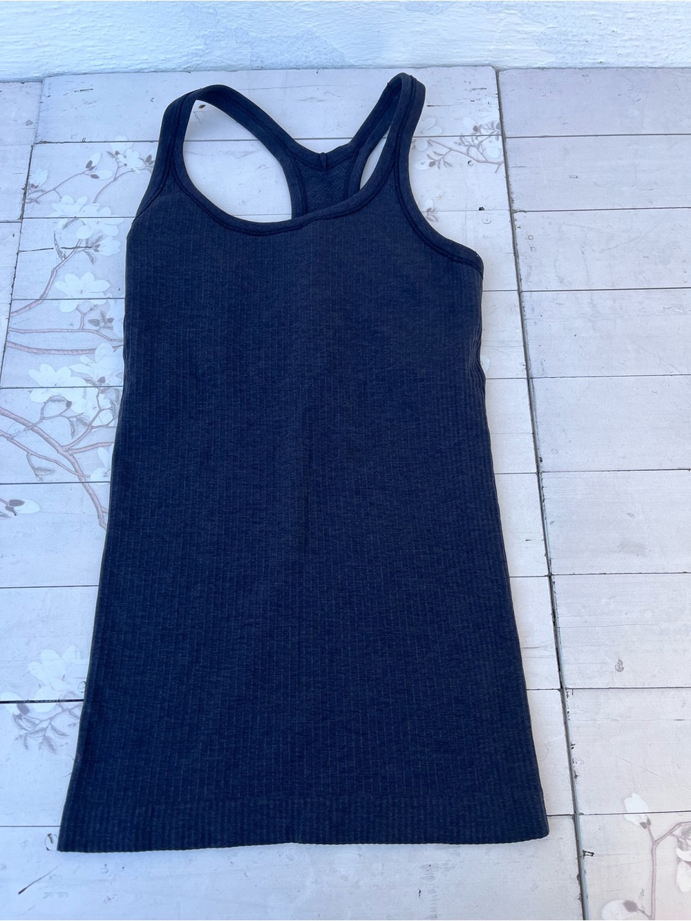 lululemon athletica Black Ribbed Racerback Tank